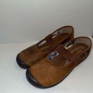 Keen Sienna Women's Canvas Mary Jane Casual Shoes Brown Size 10 Eur 40.5